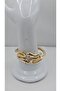 Stainless Steel Gold Color Zircon Stone Snake Model Handcuff Bracelet - 5