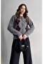 Baklava Pattern Embellished Buttoned Knit Cardigan - 5