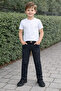 215-12-25 Boy's Black Denim Pants Classic Cut Casual Jeans Age 6/17