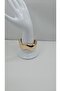 Stainless Steel Gold Color Curved Cuff Bracelet - 5