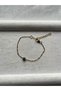 Minimal Emerald Stone Steel Bracelet Handmade Tarnish Free 316L Steel - 4