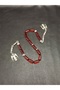 Inside Black Red Color Powder Amber Zaza Prayer Beads 15 Grains Cut and Polished Model - 3