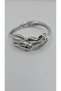 Stainless Steel Silver Color Zircon Stone Snake Model Handcuff Bracelet - 2