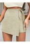 Mini Woven Shorts Skirt with Tie Detail Df2026Se0001 - 4