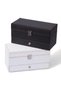 Black Color 4 Compartments Double Layer Watch, Ring and Jewelry Storage Box - 6