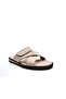 Ravello Lightweight Design Comfort Genuine Leather Velcro Beige Men's Slippers - 3