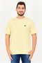 Men Crew Neck Short Sleeve Graphic Print T-Shirt, Pale Yellow