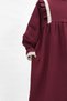Girl's Ruffled Muslin Dress - Fairy Tale Model Long Hijab Dress Burgundy - 4