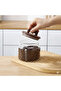 2 Pieces Acacia Vacuum Lid Glass Jar Spice Jar Turkish Delight Jar Sugar Bowl 13X11.5 and 18X11.5 cm - 4