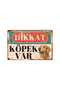 Caution There Is a Dog Golden Retriever Metal Sign – Rusty Look Vintage Plaque - 15X22.5 cm