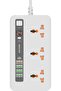 3000W Multi-Port Power Strip Fast Charging Power Distributor Usb-A and Usb-C Pd20W Fast Charging Port