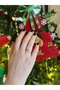 Adjustable Ring with Leaf and Flower Detail - 4