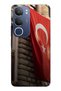 حافظة سيليكون متوافقة مع هاتف Vivo Y19s على شكل العلم التركي مطبوع