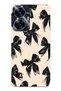 Realme C55 Compatible Black Bow Ribbon Printed Silicone Case