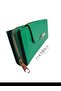 Women's Green Multi-Pocket Ankle Strap Soft Textured Faux Leather Snap Closure Large Coin Purse - 3