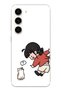 Samsung Galaxy S23 Compatible Forced to Pull Apart Lover - Couple Combination Printed Silicone Case