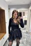Lace Detailed Belted Mini Skirt Black - 4