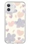 حافظة سيليكون متوافقة مع هاتف iPhone 11 من نوع Pastel Paint Garden Flower and Heart مطبوع