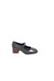 Black Genuine Leather Mary Jane Style Block Heels Casual Shoes Retro - 4