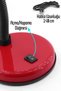 Table Lamp Acrobat Metal 360 °   Angle Adjustable Movable Desk Lamp Red 203 - 4