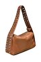 Tan Studded Style Model Hand and Shoulder Bag - 5