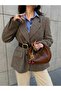 Women's Hand and Shoulder Bag Cherry Charm Gift Tan - 6