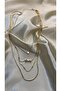 Gold 3 Row Set Star Necklace - 7