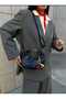 Women's Hand and Shoulder Bag Navy Blue with Cherry Charm Gift - 4