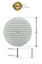Open-Close Insulated Ventilation Adjustable 18 cm White Cover Glass Vent Natural Gas Appliance Round - 2