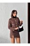 Gold Button Suede Jacket - 2