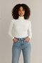 Unisex Ribbed Knit Stretch Fabric Cotton Body Turtleneck Slimfit High Neck Sweater