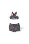 Girl's Black Zigzag Shorts Bikini Set - 3