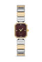 Women's Gold-Silver Color Rectangular Bitter Brown Dial Steel Wristwatch Tctsn000402S0375 - 2