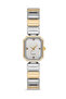 Women's Gold-Silver Color Rectangular Dial Steel Wrist Watch Tctsn000401S0374