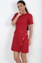 Women's Button-Detail Short-Sleeve Tasseled Chanel Short Dress - 3