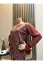 Women's Middle-Aged and Older Printed Patterned Glittery Slit Mother Combed Cotton Blouse - 2