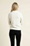Women's Gray Soft Textured Polo Collar Crop Sweater - 3