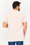 Men Regular Fit Embroidered Logo Short Sleeve Polo Shirt, Pink - 3