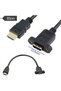 0.3M 1.4v HDMI-compatible Cable Extension Male to Female With Screw Panel Mount 0.3M 1080P HDTV
