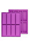 VIOLET/紫罗兰 2 Pieces Rectangle Granola Bar Silicone Mold Nutrition/Cereal Cake Moulds Energy Bar Make - 8