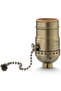 Qinggu Bronze E26 E27 retro lamp holder, lamp holder, metal chain industrial lamp holder, 110V, 220V - 8