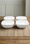 White Porcelain Square Bowl (4 Piece Set)
