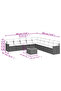 10 Piece Garden Sofa Set with Cushions Black Poly Rattan - 2