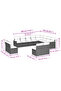 12 Piece Garden Sofa Set with Cushions Black Poly Rattan - 2