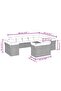 12 Piece Garden Sofa Set with Cushions Black Poly Rattan - 2