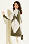 Baklava Patterned Knitwear R7179 Khaki - 4