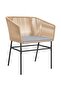 5 Piece Garden Dining Set with Cushions Brown Poly Rattan Glass - 2