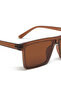 Women Flat Rim Sunglasses In Brown