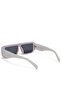 Women Flat Bridge Rectangular Sunglasses in Jelly White - 3