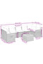 8 Piece Garden Sofa Set with Cushions Black Poly Rattan - 2